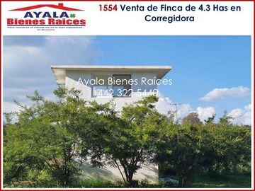 VENTA DE PROPIEDAD EN QUERETARO, MPIO DE CORREGIDORA. IDEAL PARA CAS DE CAMPO, CABAÑAS DE DESCANSO. CONTÁCTANOS!