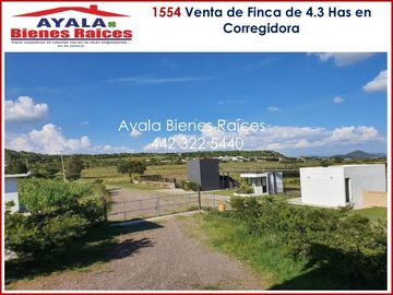 VENTA DE PROPIEDAD EN QUERETARO, MPIO DE CORREGIDORA. IDEAL PARA CAS DE CAMPO, CABAÑAS DE DESCANSO. CONTÁCTANOS!