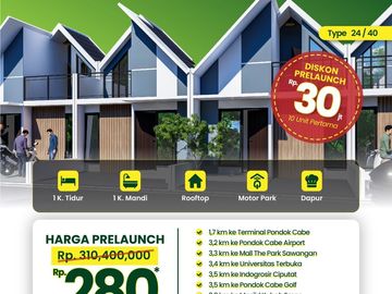 rumah 200jutaan di cinangka depok dekat pondok cabe