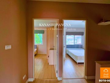 Urgent sale, luxury house, Kanasiri Bangna (79.01 sq m), 4 bedrooms, corner house, near ABAC Bangna