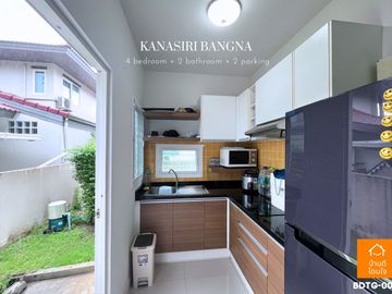 Urgent sale, luxury house, Kanasiri Bangna (79.01 sq m), 4 bedrooms, corner house, near ABAC Bangna