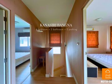 Urgent sale, luxury house, Kanasiri Bangna (79.01 sq m), 4 bedrooms, corner house, near ABAC Bangna