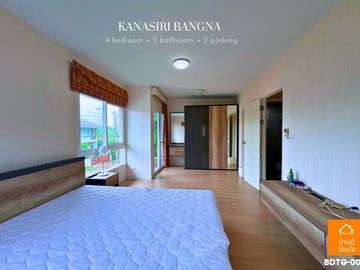 Urgent sale, luxury house, Kanasiri Bangna (79.01 sq m), 4 bedrooms, corner house, near ABAC Bangna