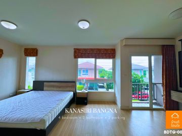 Urgent sale, luxury house, Kanasiri Bangna (79.01 sq m), 4 bedrooms, corner house, near ABAC Bangna