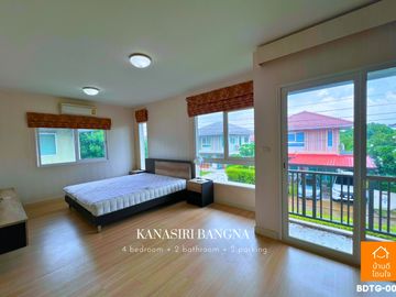 Urgent sale, luxury house, Kanasiri Bangna (79.01 sq m), 4 bedrooms, corner house, near ABAC Bangna