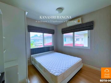 Urgent sale, luxury house, Kanasiri Bangna (79.01 sq m), 4 bedrooms, corner house, near ABAC Bangna