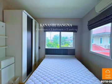 Urgent sale, luxury house, Kanasiri Bangna (79.01 sq m), 4 bedrooms, corner house, near ABAC Bangna