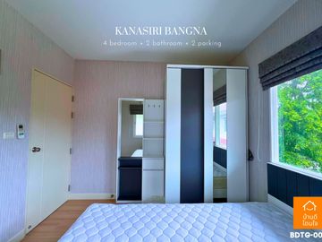 Urgent sale, luxury house, Kanasiri Bangna (79.01 sq m), 4 bedrooms, corner house, near ABAC Bangna