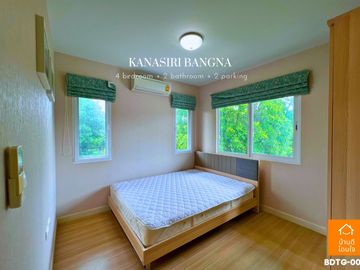 Urgent sale, luxury house, Kanasiri Bangna (79.01 sq m), 4 bedrooms, corner house, near ABAC Bangna