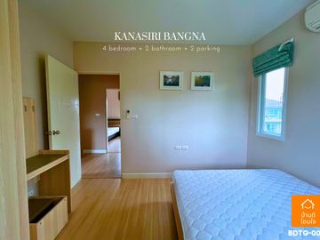 Urgent sale, luxury house, Kanasiri Bangna (79.01 sq m), 4 bedrooms, corner house, near ABAC Bangna