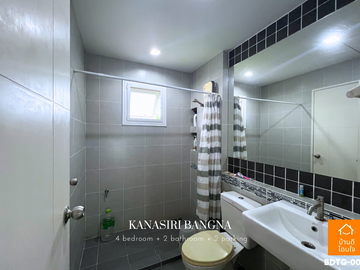 Urgent sale, luxury house, Kanasiri Bangna (79.01 sq m), 4 bedrooms, corner house, near ABAC Bangna