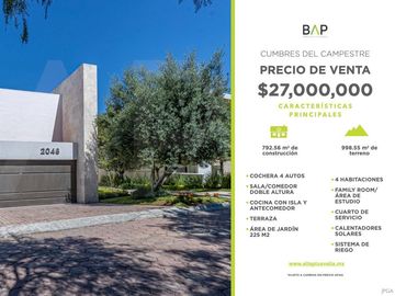 Casa en venta en Cumbres del Campestre, Paseo de las lomas V