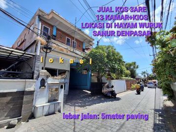 Rumah kost 13 kamar Murah di Tanjung Bungkak Denpasar dekat Renon Sanur