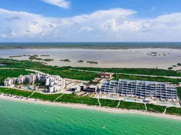 Condominio frente al mar con alberca privada, en venta, Telchac, Yucatán.