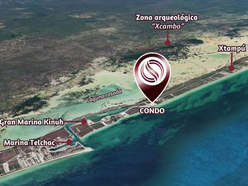 Condominio frente al mar con alberca privada, en venta, Telchac, Yucatán.