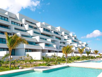 Condominio frente al mar con alberca privada, en venta, Telchac, Yucatán.