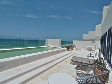 Condominio frente al mar con alberca privada, en venta, Telchac, Yucatán.