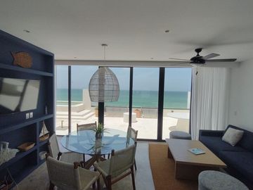 Condominio frente al mar con alberca privada, en venta, Telchac, Yucatán.