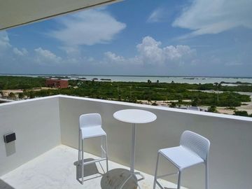Condominio frente al mar con alberca privada, en venta, Telchac, Yucatán.