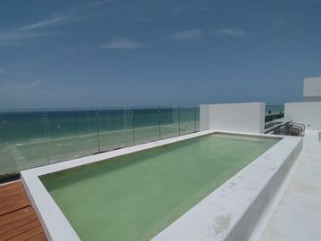 Condominio frente al mar con alberca privada, en venta, Telchac, Yucatán.