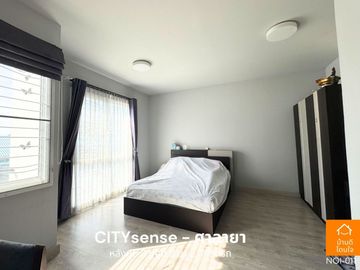 Special discount, Townhome City Sense Salaya (25.9 sq m.), 2 bedrooms, 2 bathrooms, corner house, near Mahidol University