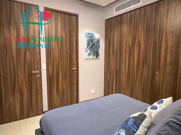 Departamento en condominio de playa. Con terraza y vista a las áreas comunes