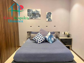 Departamento en condominio de playa. Con terraza y vista a las áreas comunes