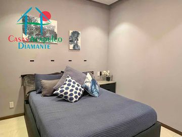 Departamento en condominio de playa. Con terraza y vista a las áreas comunes