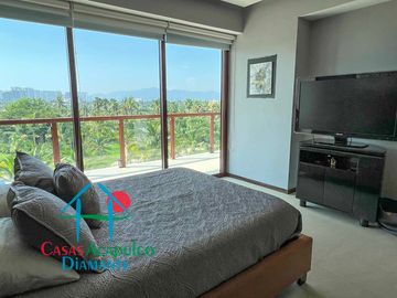Departamento en condominio de playa. Con terraza y vista a las áreas comunes