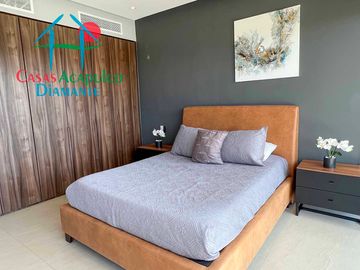 Departamento en condominio de playa. Con terraza y vista a las áreas comunes