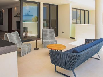 Departamento frente al mar con alberca privada, en venta, Telchac, Yucatán.