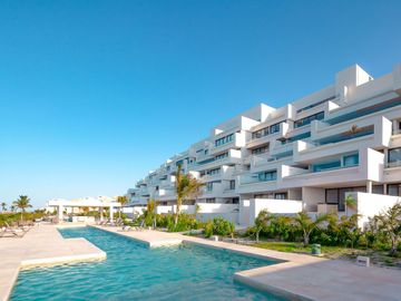 Departamento frente al mar con alberca privada, en venta, Telchac, Yucatán.