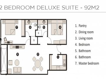 For Rent Apartment Kristal Residence (Hotel Kristal) Pondok Indah, Jakarta Selatan – Type 2 BR Deluxe