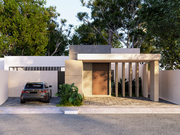 CASA EN PRE-VENTA EN MERIDA, 1 PLANTA CON PISCINA