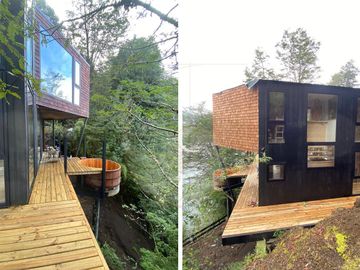 Casa nueva en venta con espectacular vista, a orillas del lago Pirihueico en Puerto Fuy, Panguipulli