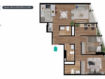 DEPARTAMENTO EN VENTA 03 DORMITORIOS C0N ÁREA DE 80 MTS VISTA EXTERIOR
