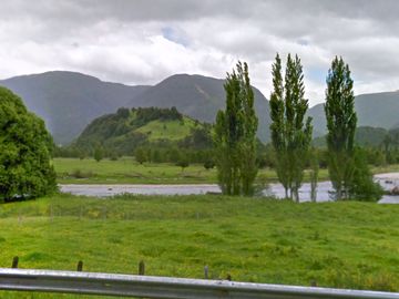 Campo entre Coyhaique y Puerto Aysén con impresionante vista panorámica