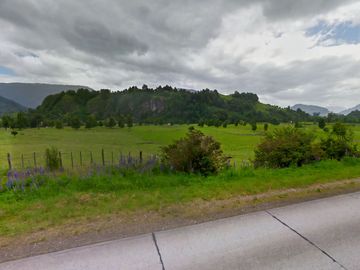 Campo entre Coyhaique y Puerto Aysén con impresionante vista panorámica