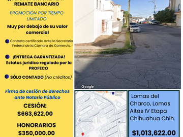 ¡¡Gran Oportunidad!! Remate Bancario-Lomas del Charco, Fracc. Lomas Altas IV Etapa-Chihuahua,Chihuahua