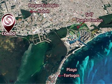 Condo en venta con alberca en Av. Bonampak, Cancún