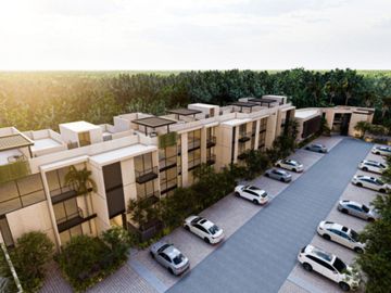Apartamento con balcón, alberca, pre-construcción, en venta, Temozón Norte, Mérida Yucatán