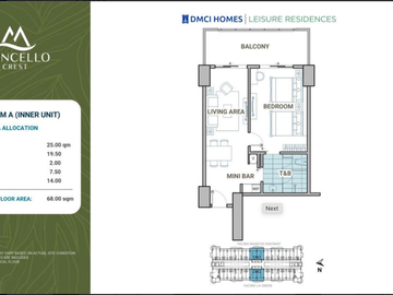 𝐏𝐫𝐞 - 𝐒𝐞𝐥𝐥𝐢𝐧𝐠 𝟏𝟓% 𝐃𝐏 𝐏𝐑𝐎𝐌𝐎 2 BEDROOM CONDOTEL 𝐌𝐨𝐧𝐜𝐞𝐥𝐥𝐨 𝐂𝐫𝐞𝐬𝐭 𝐢𝐧 𝐓𝐮𝐛𝐚, 𝐁𝐞𝐧𝐠𝐮𝐞𝐭