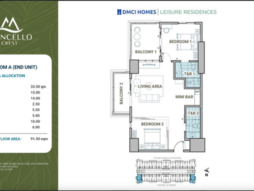 𝐏𝐫𝐞 - 𝐒𝐞𝐥𝐥𝐢𝐧𝐠 𝟏𝟓% 𝐃𝐏 𝐏𝐑𝐎𝐌𝐎 2 BEDROOM CONDOTEL 𝐌𝐨𝐧𝐜𝐞𝐥𝐥𝐨 𝐂𝐫𝐞𝐬𝐭 𝐢𝐧 𝐓𝐮𝐛𝐚, 𝐁𝐞𝐧𝐠𝐮𝐞𝐭