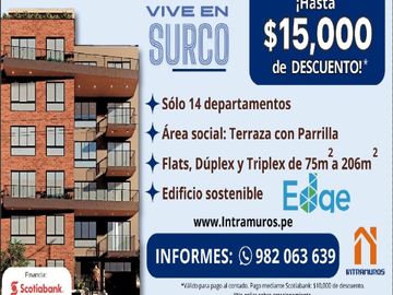 VENDO DUPLEX 3DORM. - URB.CHAMA SURCO - ENTREGA 30 DE JULIO 2025