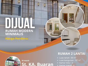 Rumah Klender Duren Sawit, Baru 2 LANTAI Mewah Murah, Jaktim Kota Jakarta Timur (ARR123) Jual Dijual