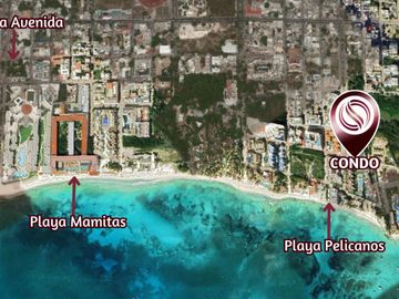 Penthouse con vista al mar, alberca, en venta, Coco Beach, Playa del Carmen