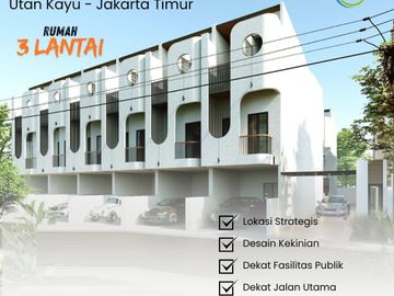 Rumah Utan Kayu-2 Matraman,Baru 3 LANTAI Mewah Harga Murah di Jaktim Jakarta Timur (APS) Jual Dijual