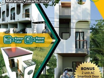 Rumah Utan Kayu-2 Matraman,Baru 3 LANTAI Mewah Harga Murah di Jaktim Jakarta Timur (APS) Jual Dijual