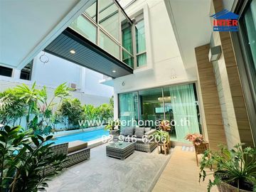 3-storey detached house, 65.6 sq.w., Nirvana Beyond Village, Kaset-Nawamin, Khlong Lam Chiak Road, Soi 9, Kaset-Nawamin Road, Bueng Kum District, Bang