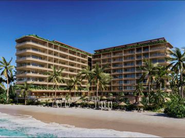 Condominio con terraza privada, en venta, Frente al mar, Puerto Morelos.